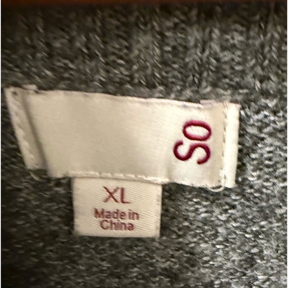 SO Charcoal Cowl Neck Sweater – Women’s XL - Picture 3 of 5